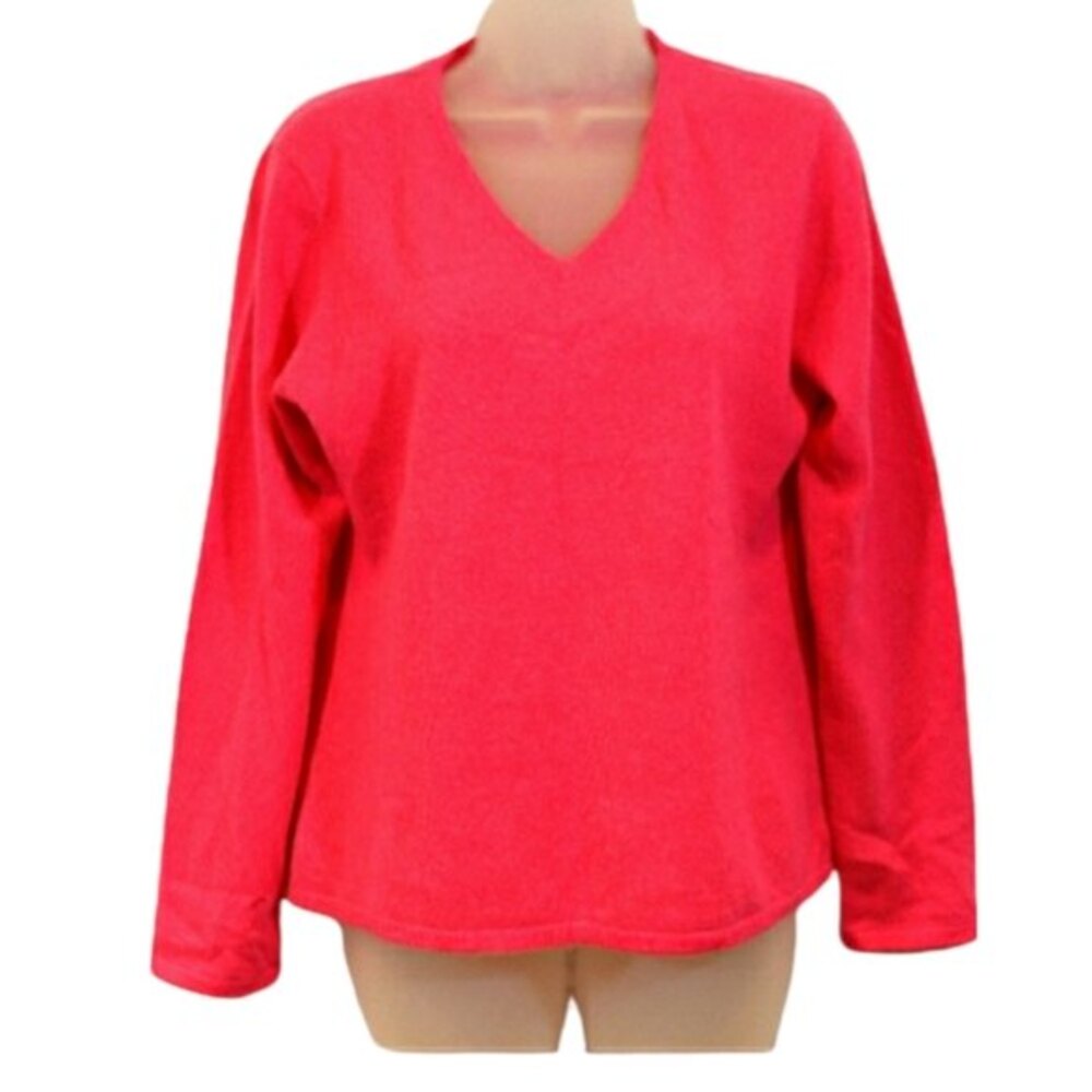 Pursuits LTD Pink 100% Cashmere Sweater Super Soft Medium Classic Fit